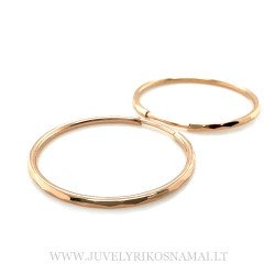 Auksiniai auskarai „Rinkutės" 22 mm
