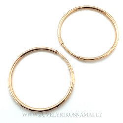 Auksiniai auskarai „Rinkutės" 22 mm