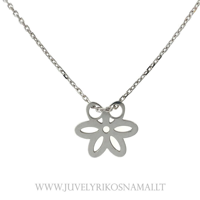 Sidabrinė grandinėlė su pakabuku Gėlė