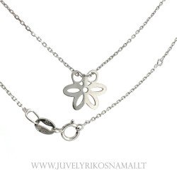 Sidabrinė grandinėlė su pakabuku Gėlė