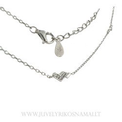 Sidabrinė grandinėlė su pakabuku Širdelė