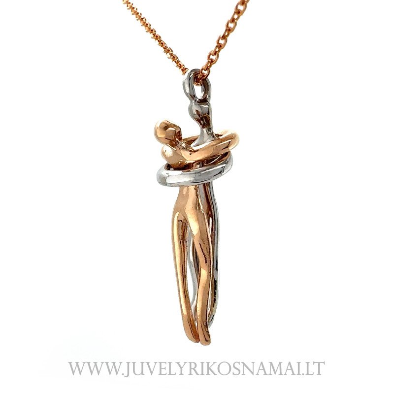 Mylimieji. Apsikabinusi pora. Auksinis pakabukas su grandinėle