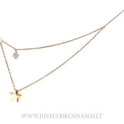 Auksinė dviguba grandinėlė su pakabuku