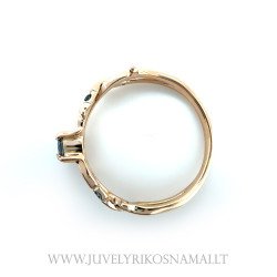 Auskinis sužadėtuvių žiedas su Topazais