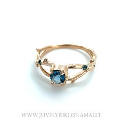 Auskinis sužadėtuvių žiedas su Topazais