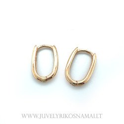 Huggie auksiniai auskarai Ovalai