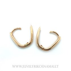 Huggie auksiniai auskarai Ovalai