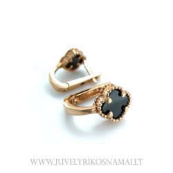 Auksiniai auskarai Keturlapis dobilas