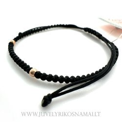 Juodo siūlo apyrankė su auksu