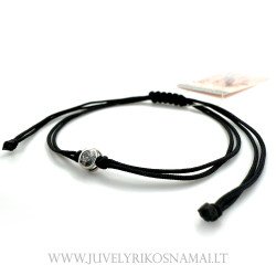 Juodo siūlo apyrankė su auksu