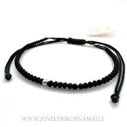 Juodo siūlo apyrankė su auksu