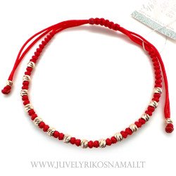 Raudono siūlo apyrankė su...