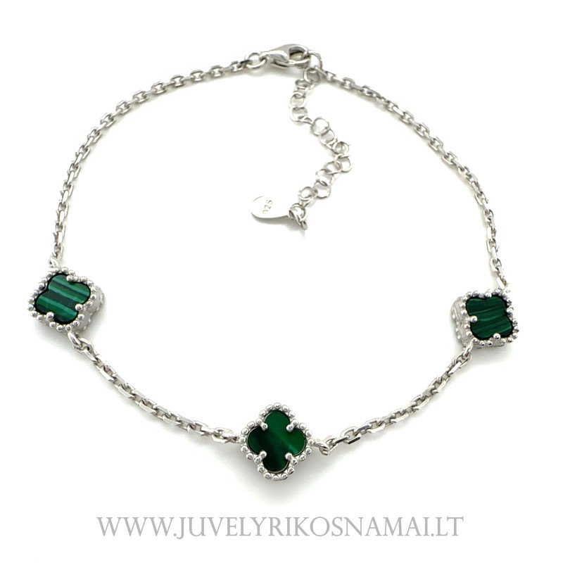 Sidabrinė apyrankė "Keturlapis dobilas"