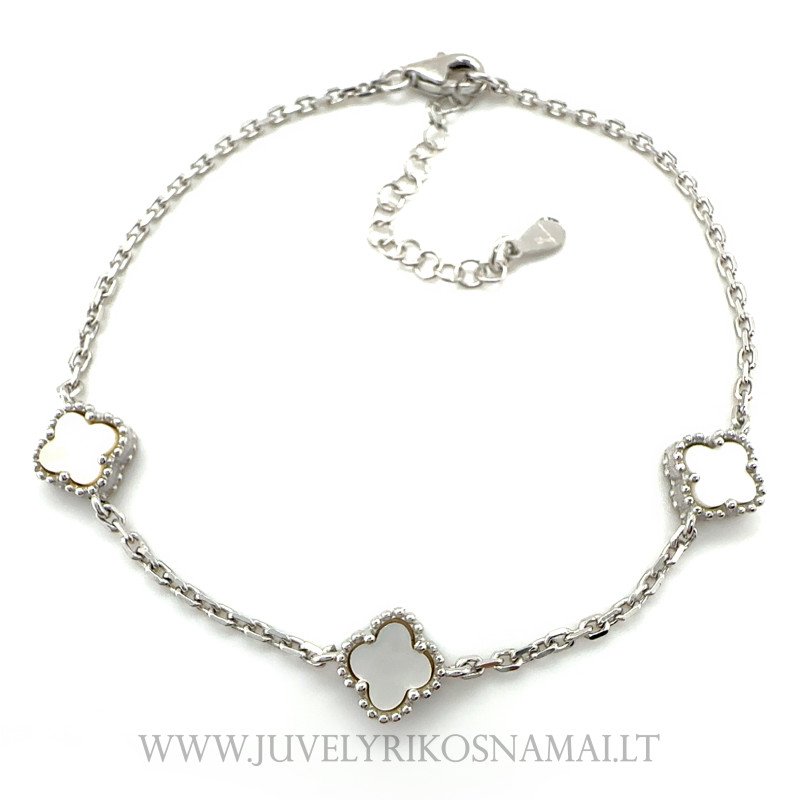 Sidabrinė apyrankė "Keturlapis dobilas"