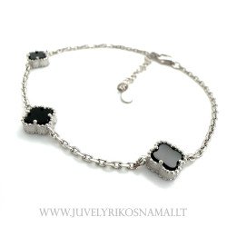 Sidabrinė apyrankė "Keturlapis dobilas"