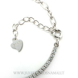 Sidabrinė apyrankė Cirkonių juosta