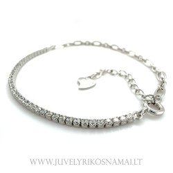 Sidabrinė apyrankė Cirkonių juosta