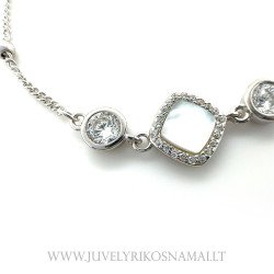 Sidabrinė apyrankė su perlamutru