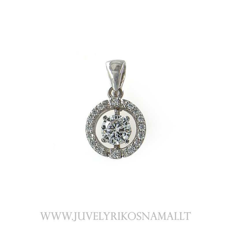 Sidabrinis pakabukas Šokantis cirkonis