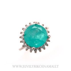 Sidabrinis žiedas su Smaragdu (imt.)