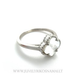 Sidabrinis žiedas Keturlapis dobilas