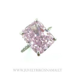 Sidabrinis žiedas su rožiniu cirkoniu