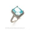 Sidabrinis žiedas su šviesiai mėlynu cirkoniu