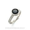 Sidabrinis žiedas su juodu cirkoniu