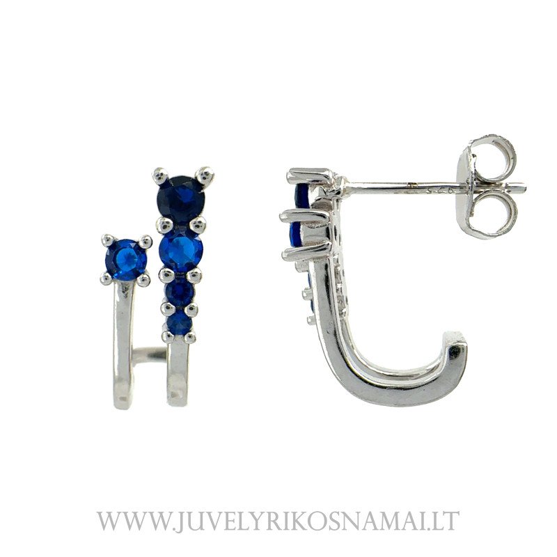 Half Hoop sidabriniai auskarai