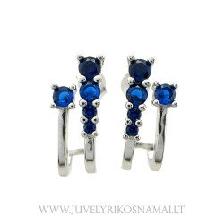 Half Hoop sidabriniai auskarai