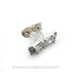 Sidabriniai auskrai - vinukai su cirkoniu