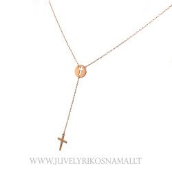 Auksinė grandinėlė su pakabuku "Kryželis" 43/45 cm