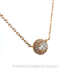 Auksinė grandinėlė su pakabuku su cirkoniu 42/45 cm