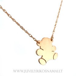 Auksinė grandinėlė su pakabuku "Meškutis" 40/45 cm