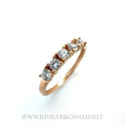 Raudono aukso žiedas su...