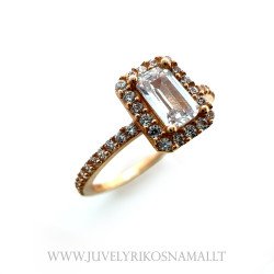 Auksinis žiedas su cirkoniu 16,2 mm