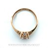 Raudono aukso žiedas su cirkoniu 17 mm