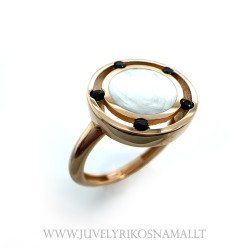 Raudono aukso žiedas su...