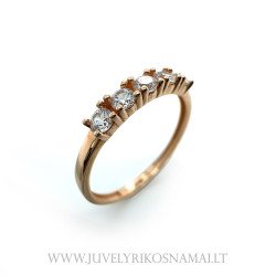 Raudono aukso žiedas su...