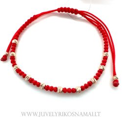 Raudono siūlo apyrankė su...