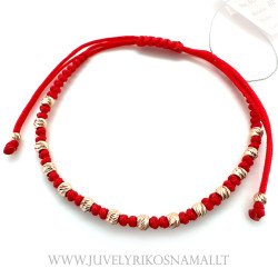 Raudono siūlo apyrankė su...