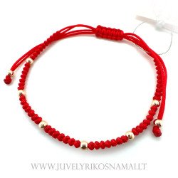 Raudono siūlo apyrankė su...