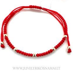 Raudono siūlo apyrankė su...