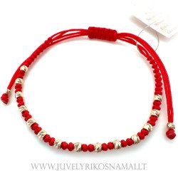 Raudono siūlo apyrankė su...