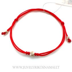 Raudono siūlo apyrankė su...