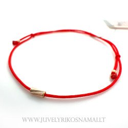 Raudono siūlo apyrankė su...