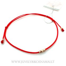 Raudono siūlo apyrankė su...