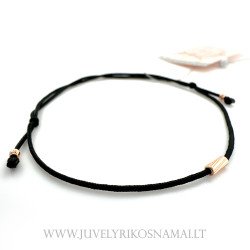 Juodo siūlo apyrankė su auksu