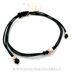 Juodo siūlo apyrankė su auksu