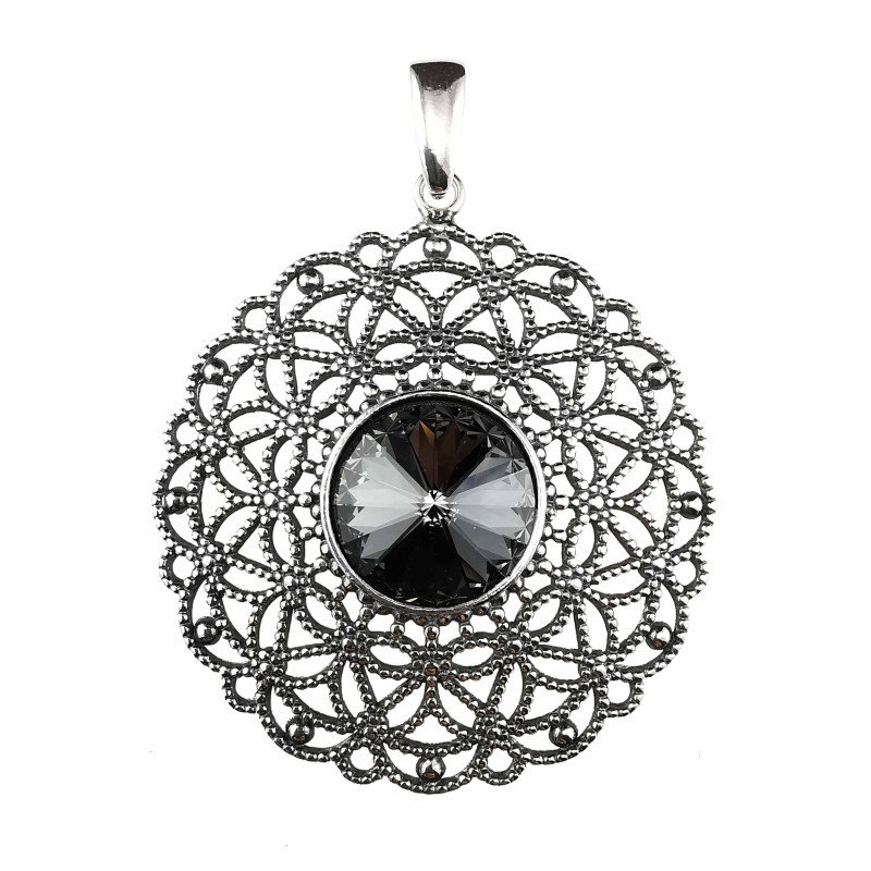 Sidabrinis pakabukas su swarovski kristalu Sidabrinis pakabukas su swarovski kristalu